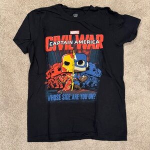 Funko Pop Marvel Collector Corps Captain America Civil War NEW T-shirt XS